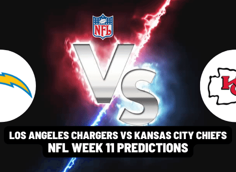 Los Angeles Chargers VS Kansas City Chiefs NFL Week 11 Predictions With Odds, Betting Lines, Picks And Promos